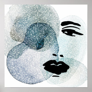 Abstract Woman's Face Poster