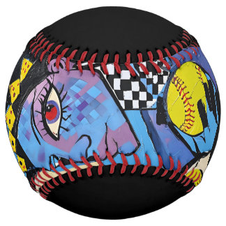 Abstract Women with softballs Softball