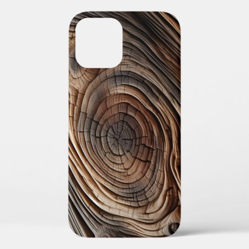 Abstract Wood Art Design Texture iPhone 12 Case