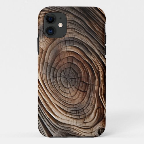Abstract Wood Art Design Texture iPhone 11 Case