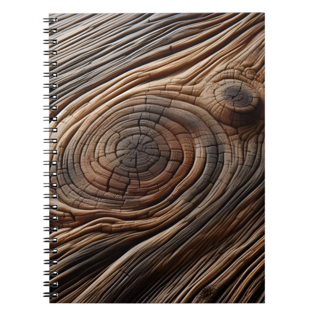 Abstract Wood Art Design Texture Notebook (Front)