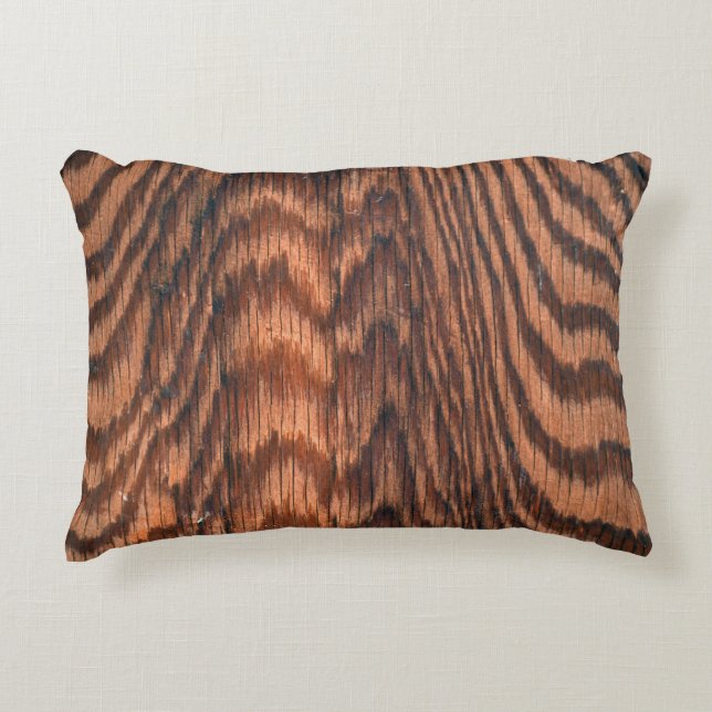 abstract wood design decorative pillow (Front)