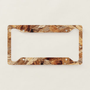 Abstract Wood Grain License Plate Frame