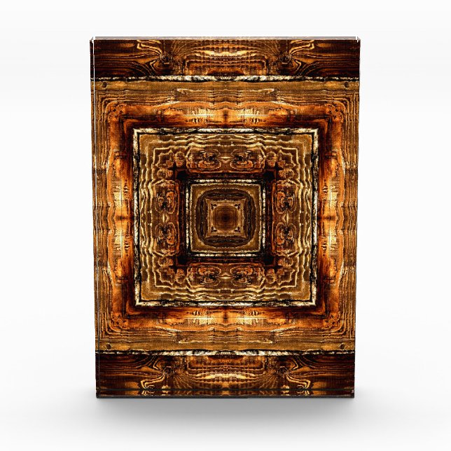 Abstract Wood Grain Texture Photo Block (Front)