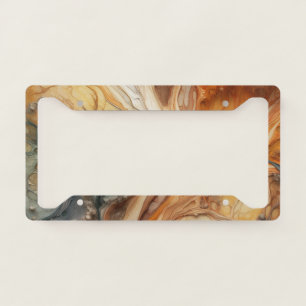 Abstract Wood Texture License Plate Frame