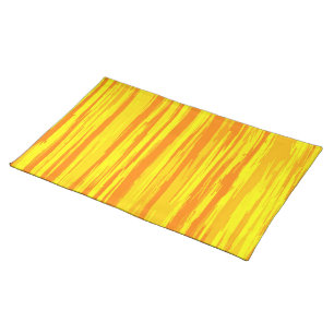 Abstract Wood Texture Orange And Yellow Cloth Placemat