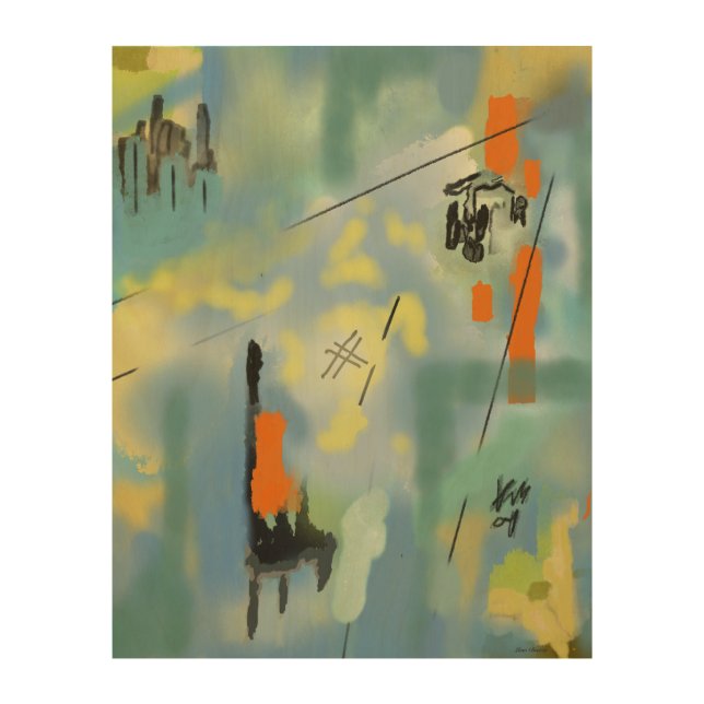 Abstract Wood Wall Art (Front)