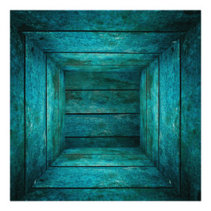 Abstract wooden cube photo print