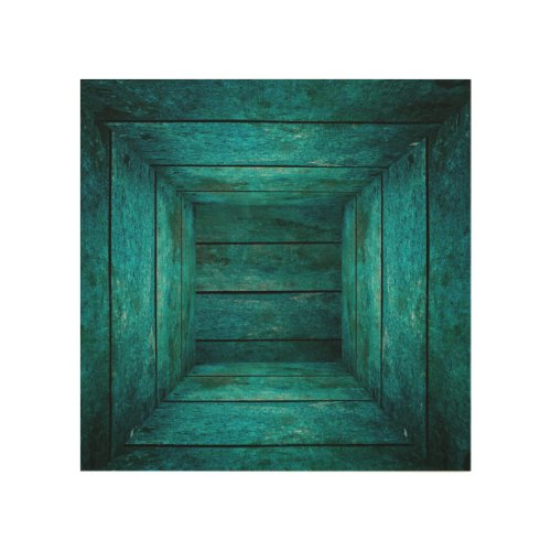 Abstract wooden cube wood wall art