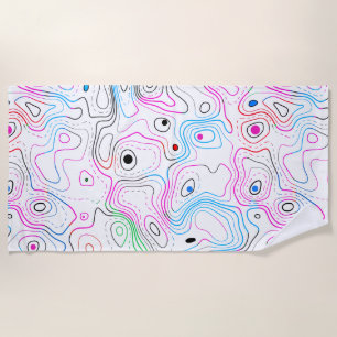 Abstract woodgrain pattern beach towel