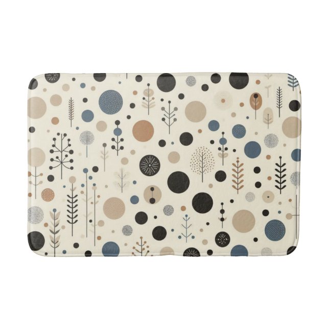 Abstract Woodland Bath Mat (Front)