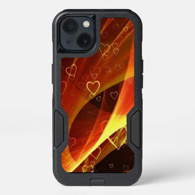 "Abstract Woodland Sunbeams" Hearts and Love Otterbox iPhone Case (Back)