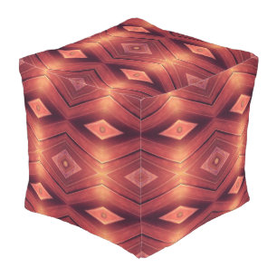 Abstract Woodwork Outdoor Pouf