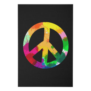Abstract World Peace Symbol Faux Canvas Print