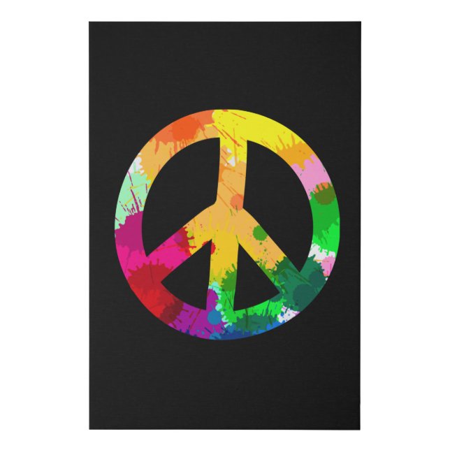 Abstract World Peace Symbol Faux Canvas Print (Front)