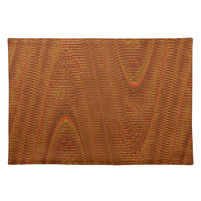 Abstract Woven Threads, Antique Gold Placemat (Front)