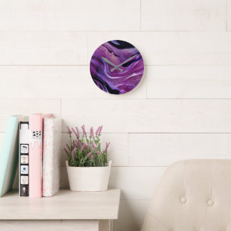 Abstract Wraps 18 Round Clock