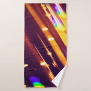 Abstract xmas Gold sparkles or glitter lights. Chr Bath Towel