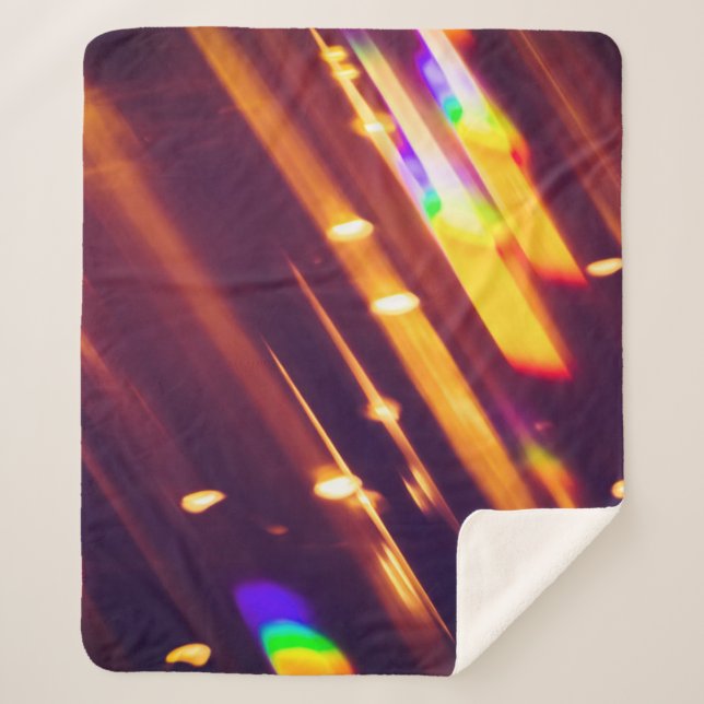 Abstract xmas Gold sparkles or glitter lights. Chr Sherpa Blanket (Front)