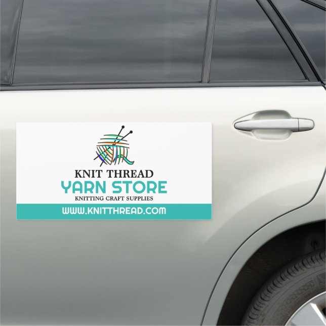 Abstract Yarn, Knitting Store, Yarn Store Car Magnet (In Situ)