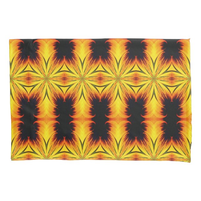 Abstract Yellow And Brown Kaleidoscope Art  Pillow Case (Front)