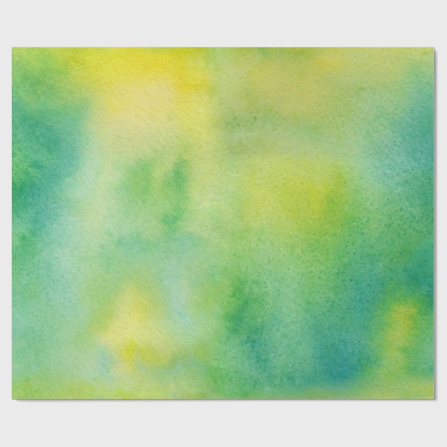 Abstract Yellow and Green Wrapping Paper (Flat)