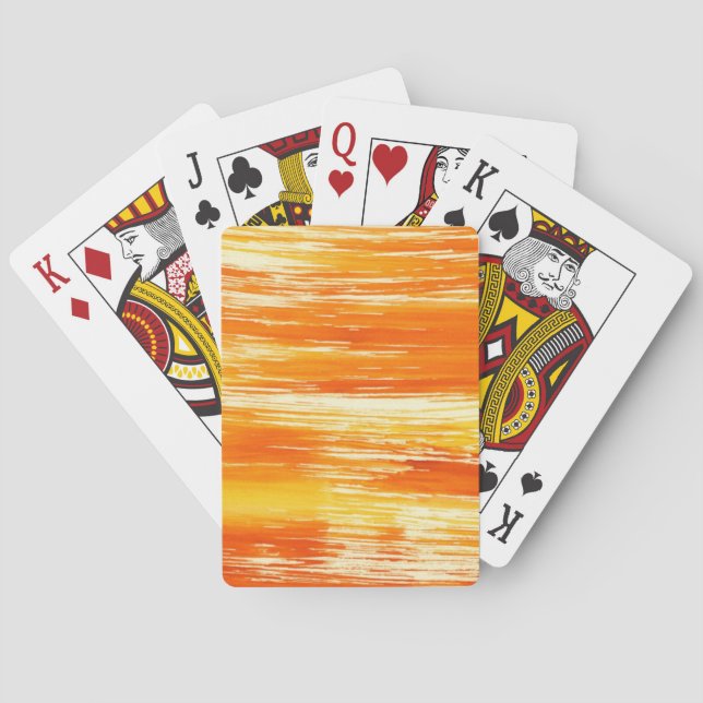 Abstract yellow background from watercolor poker cards (Back)