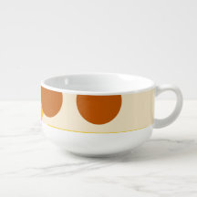 Abstract yellow beige brown circles dots