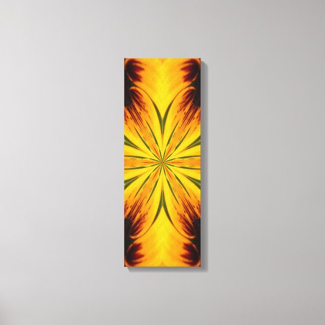 Abstract Yellow Brown Green Pattern Canvas Print (Front)