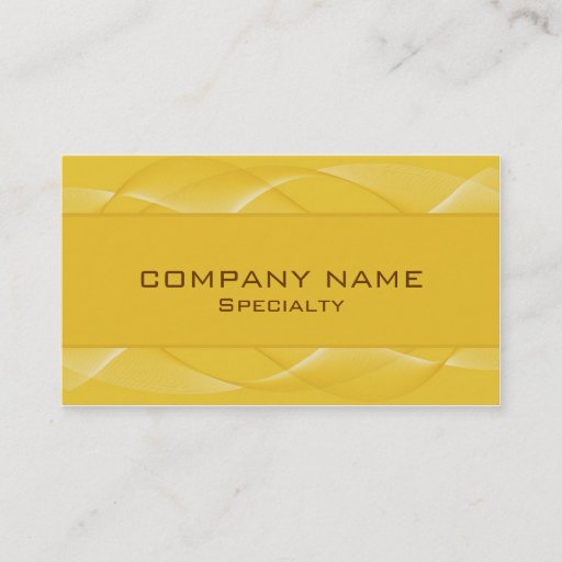 Customizable Abstract Yellow Business Cards