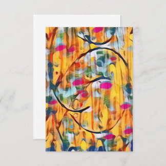 Abstract Yellow Enclosure Card