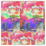 Abstract yellow floral Yellow Poppy Fabric