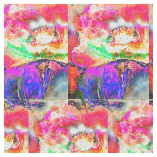 Abstract yellow floral Yellow Poppy Fabric