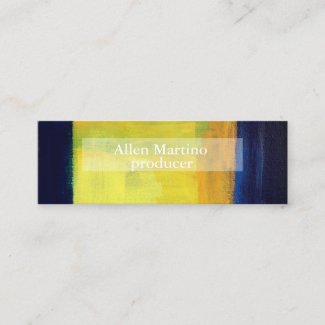 Abstract Yellow Green Business Card