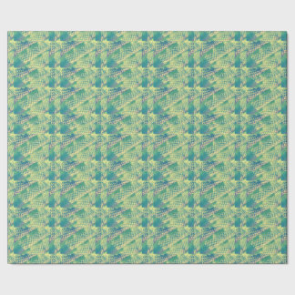 Abstract Yellow Green Purple Pattern WrappingPaper