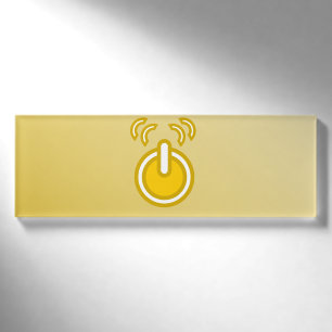 Abstract Yellow Icon Name Tag
