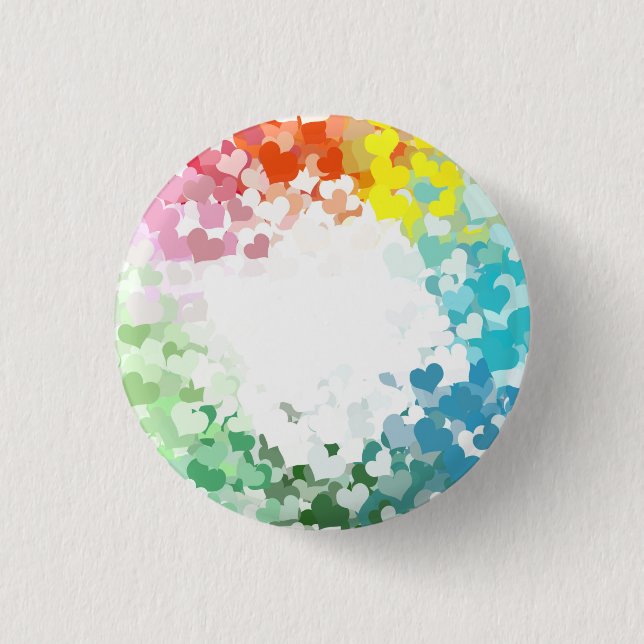 Abstract Yellow Orange Blue Green Pink Red Purple Button (Front)