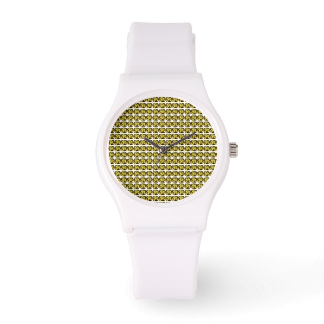 Abstract Yellow Pattern Watch (Front)