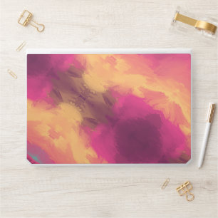 Abstract yellow pink purple Marble Personalized HP Laptop Skin