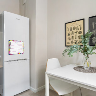 Abstract yellow purple blue border dry erase board