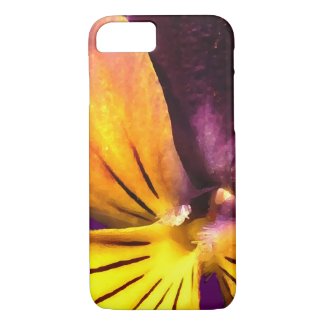 Abstract Yellow Purple Flower iPhone 8/7 Case