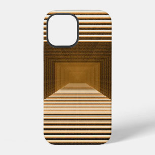 Abstract yellow pyramid includes in depth iPhone 12 case