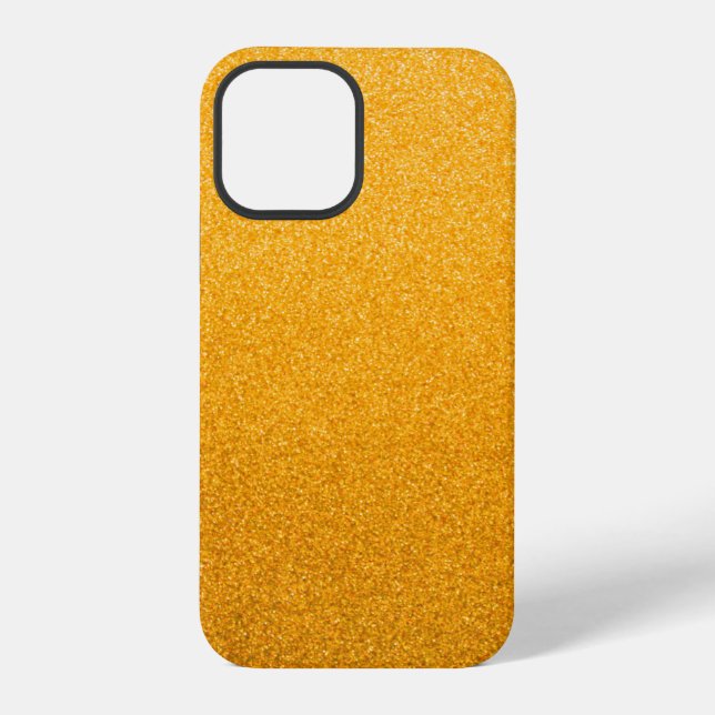 Abstract yellow sparkle iphone case (Back)