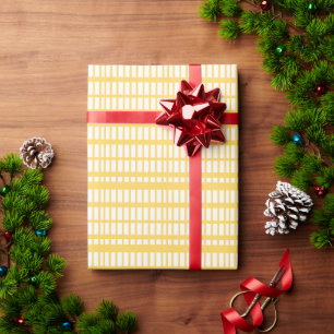 Abstract Yellow Squares and Rectangles Pattern Wrapping Paper