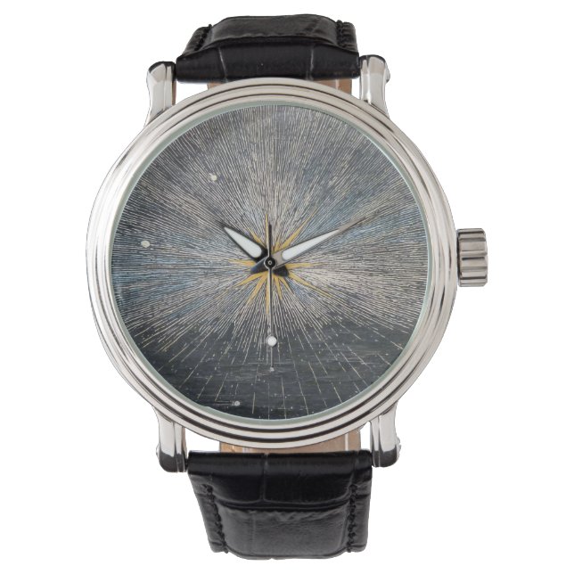 Abstract Yellow Starburst Mystic Celestial Cosmic Watch (Front)