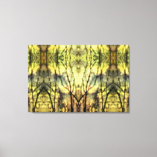 Abstract Yellow Trees Canvas Print