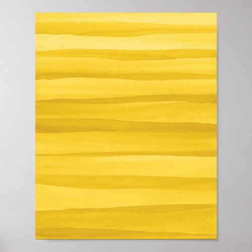 Abstract Yellow Watercolor Lines Art Poster