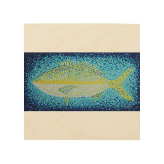 Abstract Yellowfin Tuna Wood Wall Art