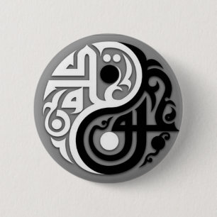Abstract Yen Yang Backpack Pin Button