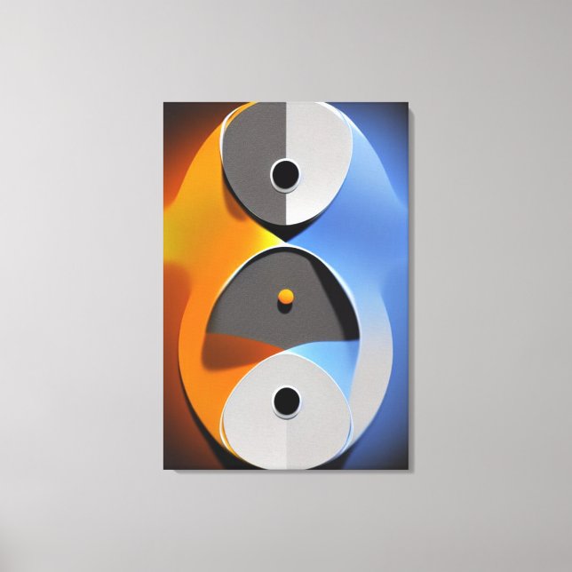 Abstract Yin Yang Canvas Print (Front)